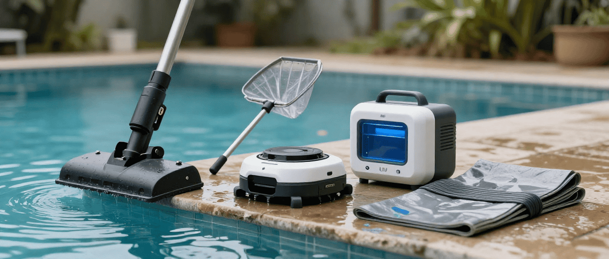 Nettoyeur piscine robot automatisé avec aspirateur et sac filtrant, matériel de nettoyage de piscine extérieur, équipement de maintenance piscine 123 Outdoor fr_FR.