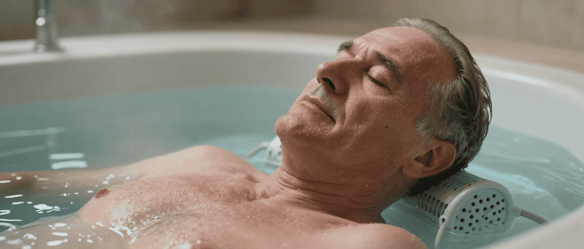 Homme spa relaxation