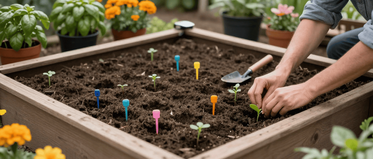 1. Jardinière en bois avec jeunes plants et outils de jardinage, parfaite pour culture potagère et plants d'extérieur | 123 Outdoor.