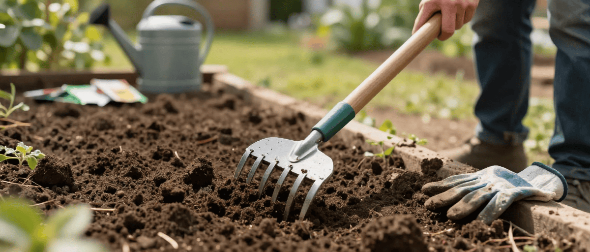 1. Outil de jardinage pour travailler la terre, cultivateur à main pour plantation et jardinage.