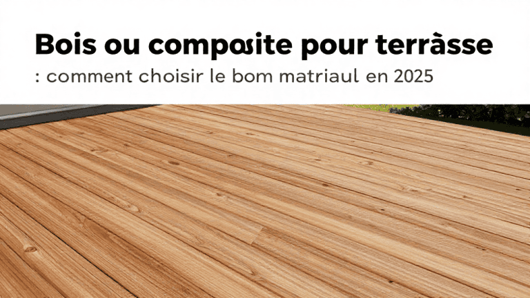 Balcon ou terrasse en bois ou composite, choix du matériau en 2025.