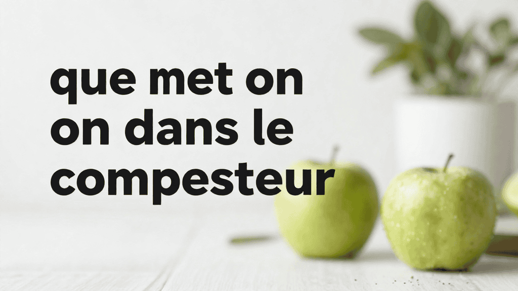 Pomme verte fraîche posée dans un composteur, illustrant le recyclage des déchets organiques pour un jardin écologique.