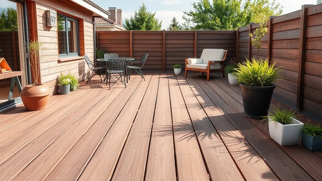 finition terrasse composite blooma — illustration de la section : Quel produit regarder chez Castorama ou Casto avant de couper ?