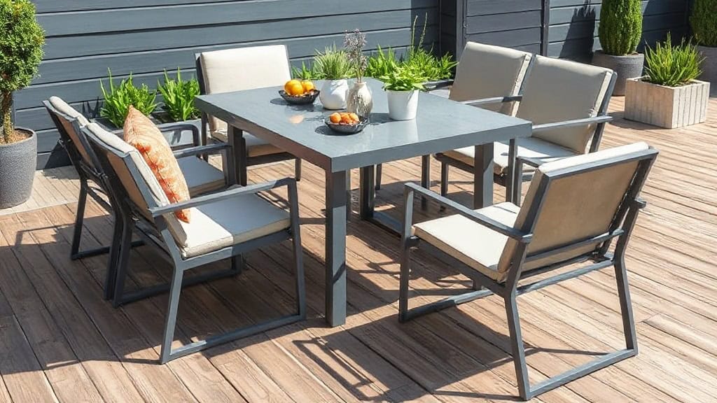 mobilier pour terrasse composite — illustration de la section : Quel mobilier pour terrasse composite choisir sans abîmer les lames ?