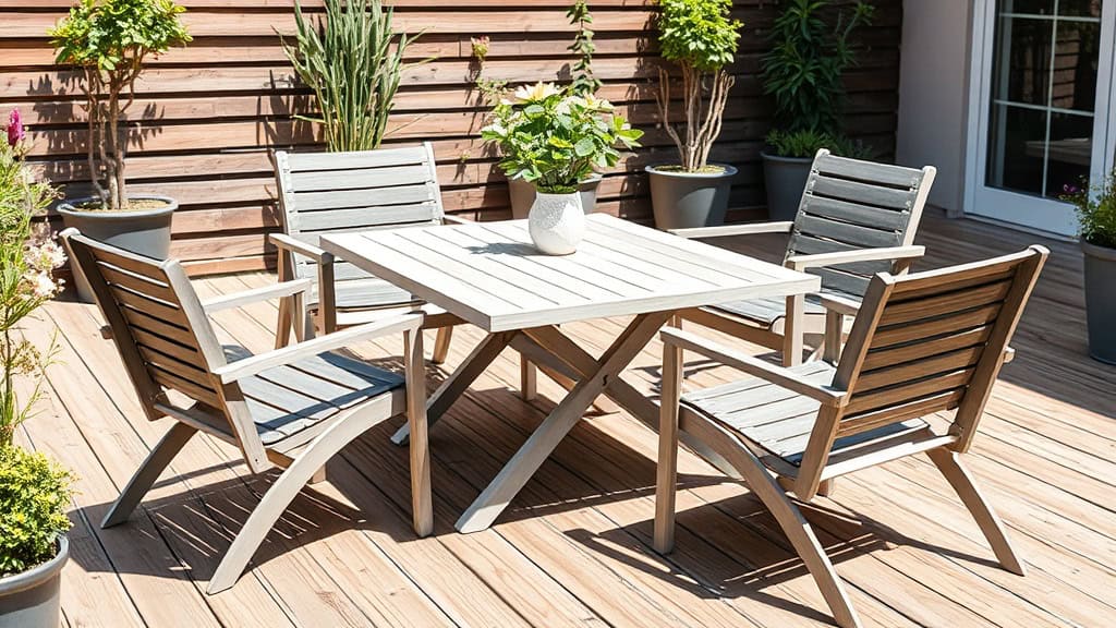mobilier pour terrasse composite — illustration de la section : Le bon mobilier est celui qui respecte votre terrasse