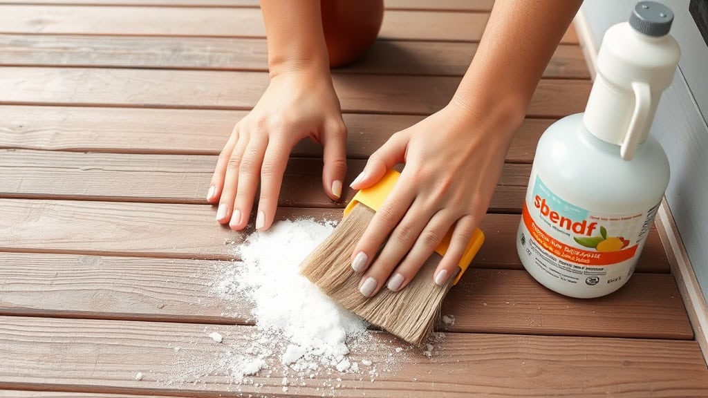 nettoyer terrasse composite bicarbonate — illustration de la section : Peut-on utiliser du bicarbonate sur une terrasse composite ?